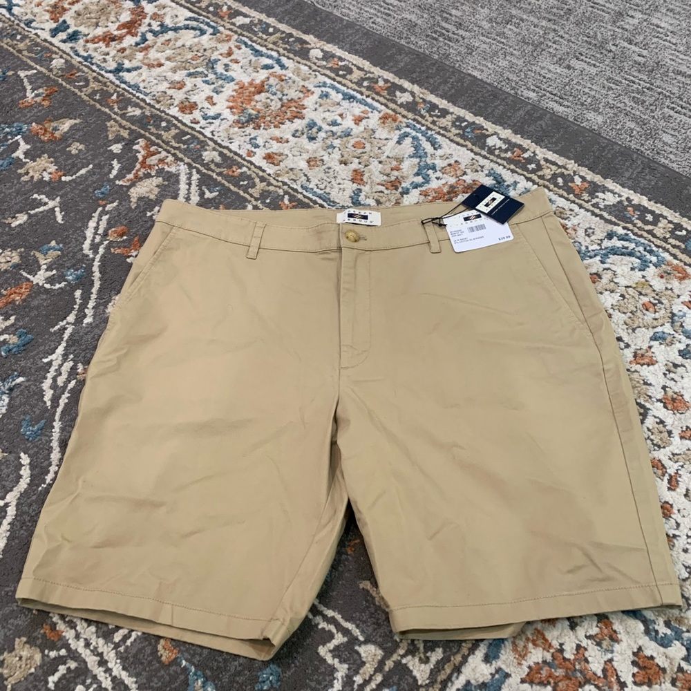 NWT Joseph‎ Abboud Modern Fit Men 38 Flat Front Casual Shorts Khaki